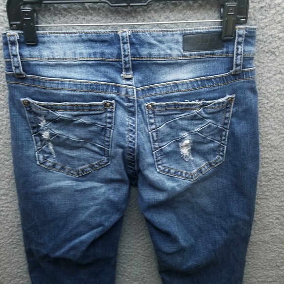 Daytrip Women's 28 Virgo Blue Cropped Bootcut Jeans 31.75" 24.25" 9" - Picture 8 of 12